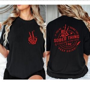 Sober shirt Keep Going Proud cute Recovery awareness popular Red